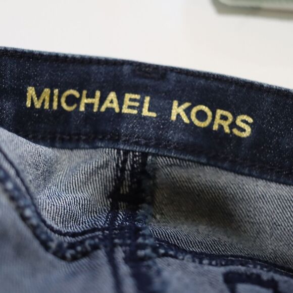 Michael Kors Y2K Vintage Capri Jeans 8 Dark Medium Wash Stretch Denim - Picture 10 of 13